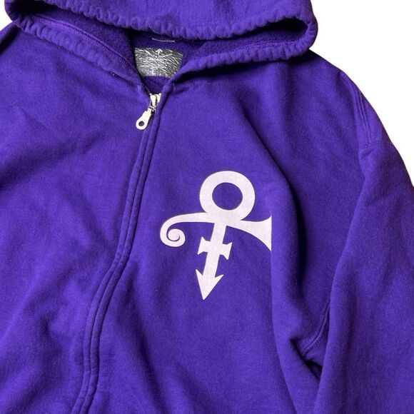 Y2K Prince Estate Hoodie Purple Rain Full Zip Hoodie Large - Picture 2 of 4